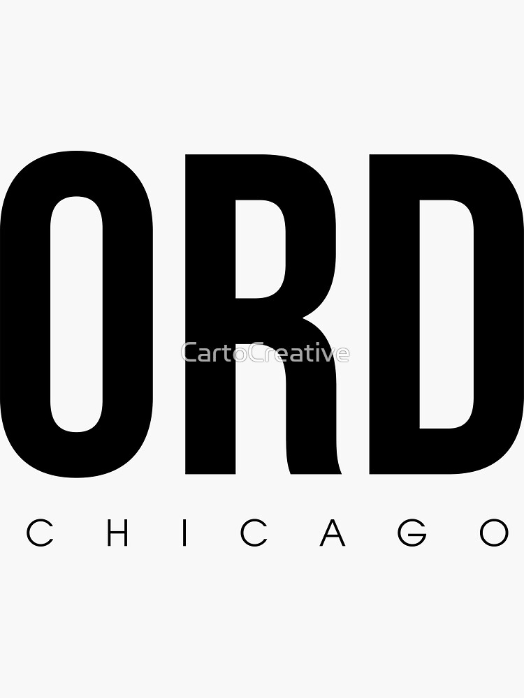 "ORD Chicago Airport Code" Sticker for Sale by CartoCreative Redbubble