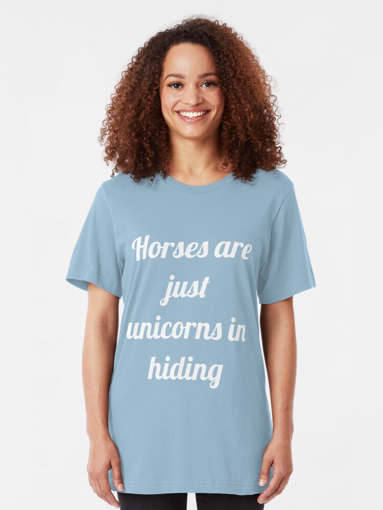 Alternate view of Unicorns in Hiding Slim Fit T-Shirt