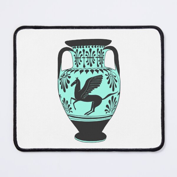 Item preview, Ancient Greek Pegasus Amphora - Mint Green designed and sold by Cassidy Capri.