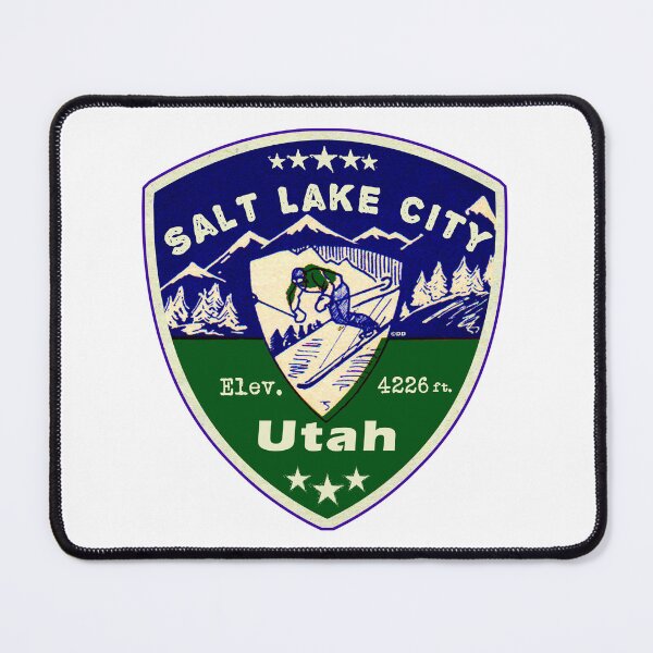 Artikelvorschau, Salt Lake City Utah Skifahren Skiberge Skifahrer UT entworfen und verkauft von DESTINATIONS DECAL.