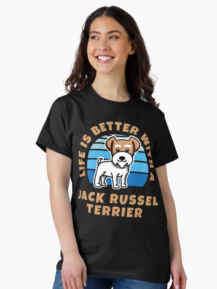 Thumbnail 2 of 7, Classic T-Shirt, Life Is Better With A Jack Russel Terrier Kawaii designed and sold by brandoseven.