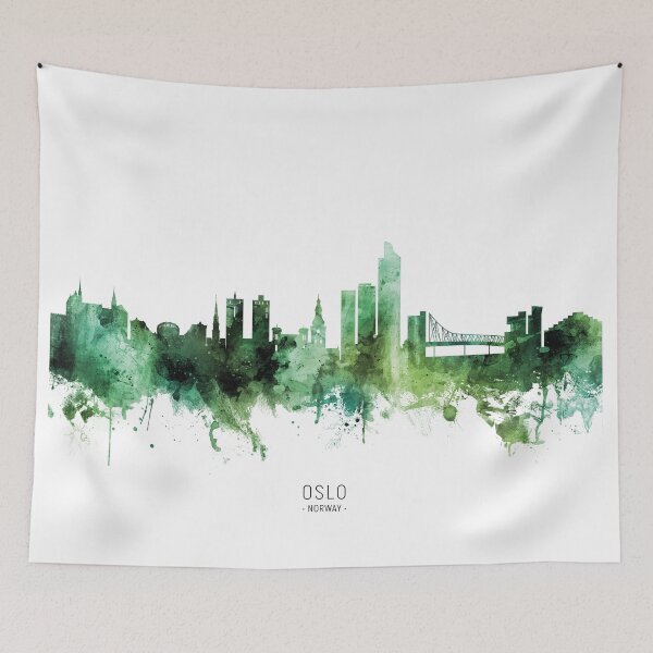 Artikelvorschau, Oslo Norway Skyline entworfen und verkauft von ArtPrints.