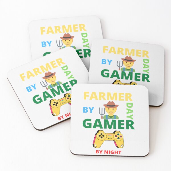 Item preview, Farmer by Day Gamer by Night, Dad Husband Brother Gamer, Funny & Cute Gaming Quote designed and sold by RelaxTimeYogaa.