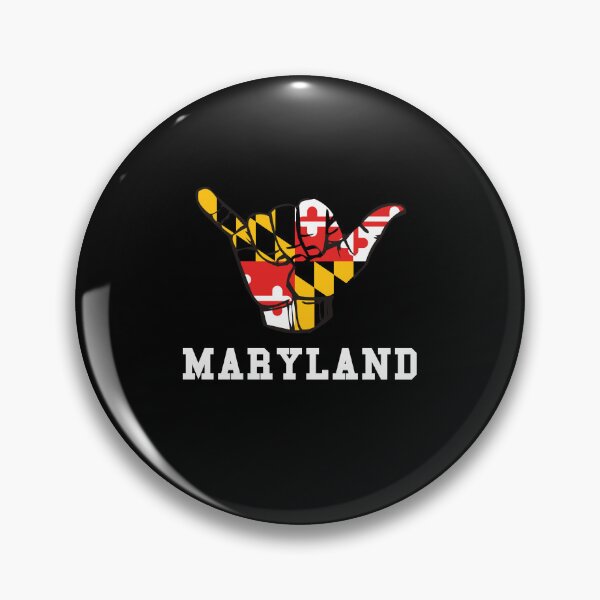 Item preview, Maryland Shaka Hang Ten State Flag Hand Baltimore Hon designed and sold by Spaceshipsells.