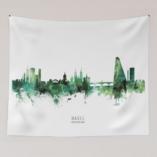 Item preview, Basel Switzerland Skyline designed and sold by ArtPrints.