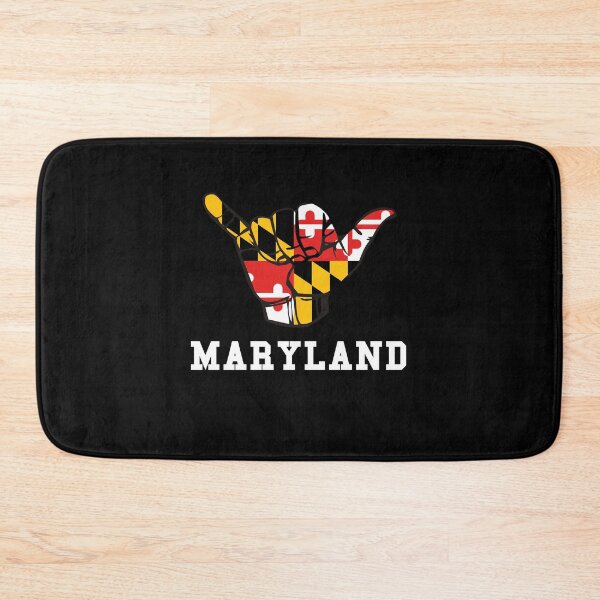 Item preview, Maryland Shaka Hang Ten State Flag Hand Baltimore Hon designed and sold by Spaceshipsells.
