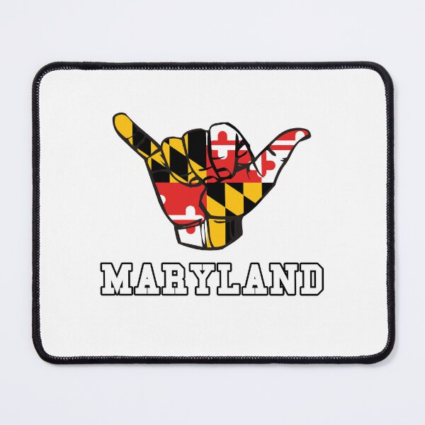 Item preview, Maryland Shaka Hang Ten State Flag Hand Baltimore Hon designed and sold by Spaceshipsells.