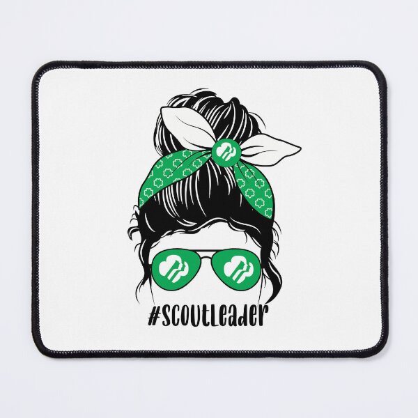 Item preview, Girl Scout Leader Messy Bun designed and sold by ItsaMomThingLLC.