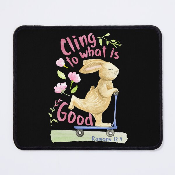 Item preview, Romans 12:9 Bunny Pink designed and sold by amazingjoy.