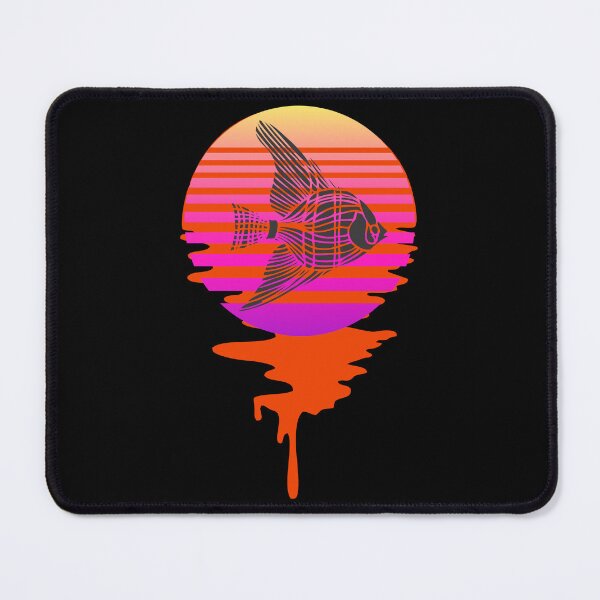 Item preview, Retro 80s Tropical Sun Vaporwave Summer Angel Fish designed and sold by IZiets.
