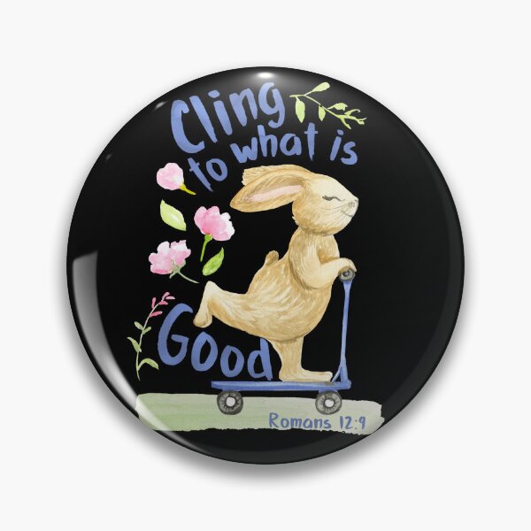 Item preview, Romans 12:9 Bunny - Blue text designed and sold by amazingjoy.