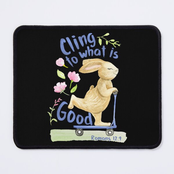 Item preview, Romans 12:9 Bunny - Blue text designed and sold by amazingjoy.