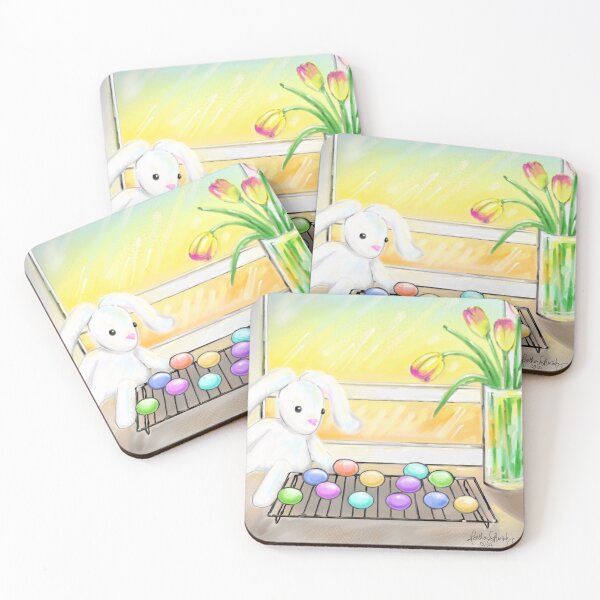 Item preview, Fluffy Bunny with Eggs designed and sold by heathersartwork.
