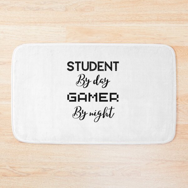Item preview, funny gaming quote,student by day Gamer by night,studying and gaming designed and sold by behappysiempre.