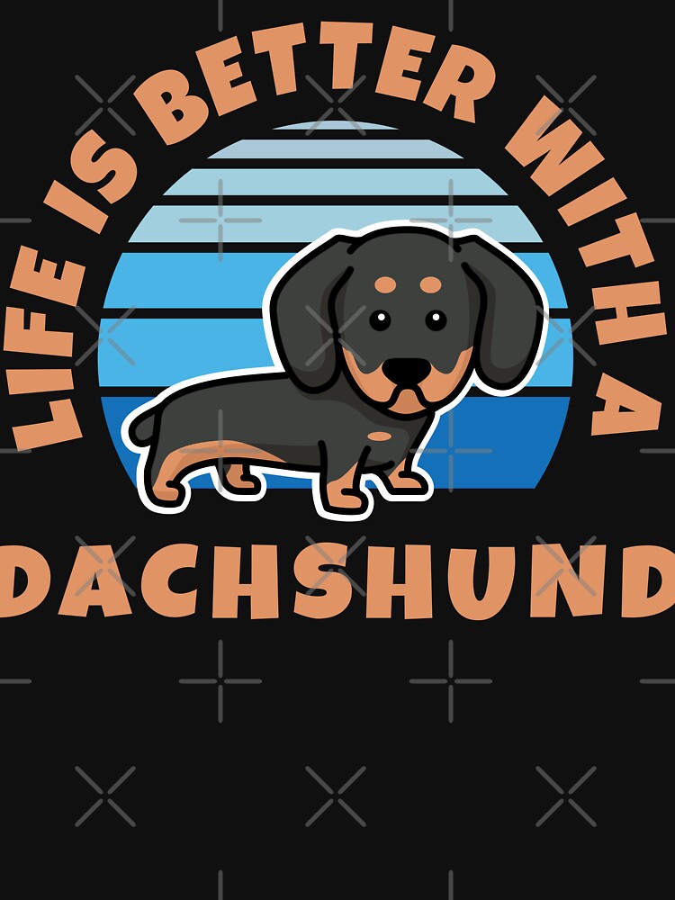Thumbnail 7 of 7, Classic T-Shirt, Life Is Better With A Dachshund Kawaii designed and sold by brandoseven.