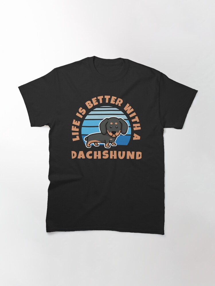 Thumbnail 3 of 7, Classic T-Shirt, Life Is Better With A Dachshund Kawaii designed and sold by brandoseven.