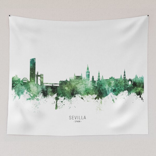 Item preview, Sevilla Spain Skyline designed and sold by ArtPrints.