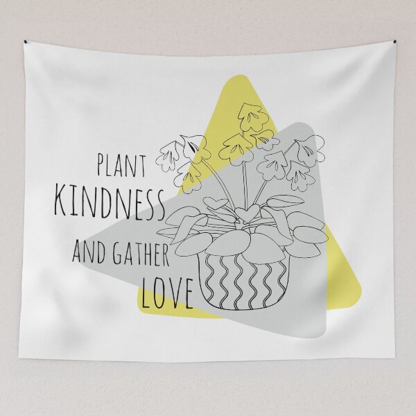 Item preview, Plant Kindness and Gather Love - Inspirational Boho Style Plant Quote designed and sold by Naturalist Prints.