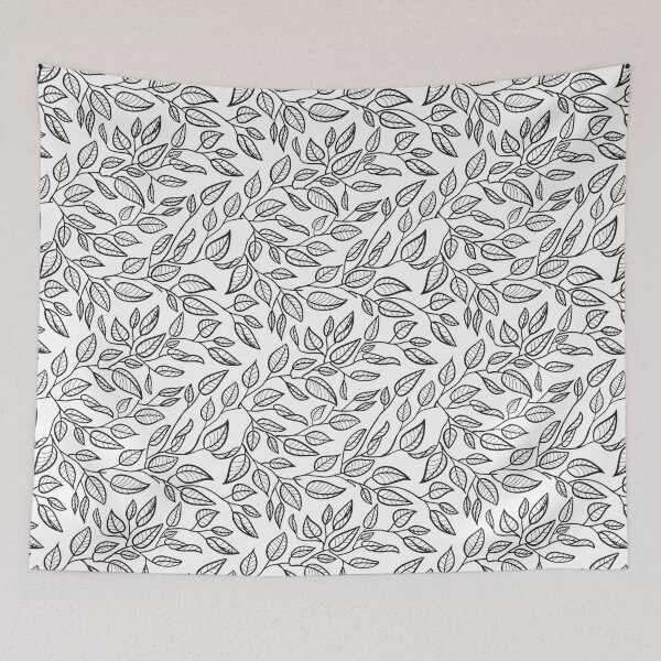 Item preview, Minimalist Leaf Line Art Illustration as a Seamless Surface Pattern Design designed and sold by ZaryaKiqo.