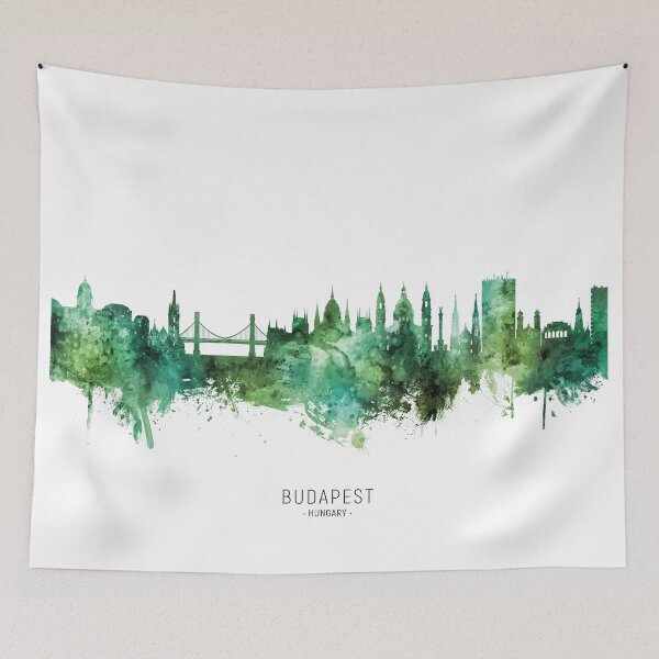 Item preview, Budapest Hungary Skyline designed and sold by ArtPrints.