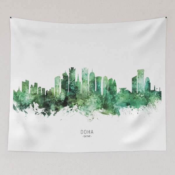 Item preview, Doha Qatar Skyline designed and sold by ArtPrints.