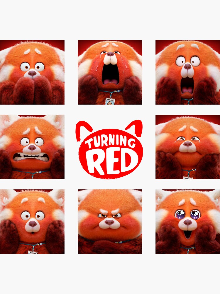 "Panda Turning Red" Sticker for Sale by parlansukirman Redbubble