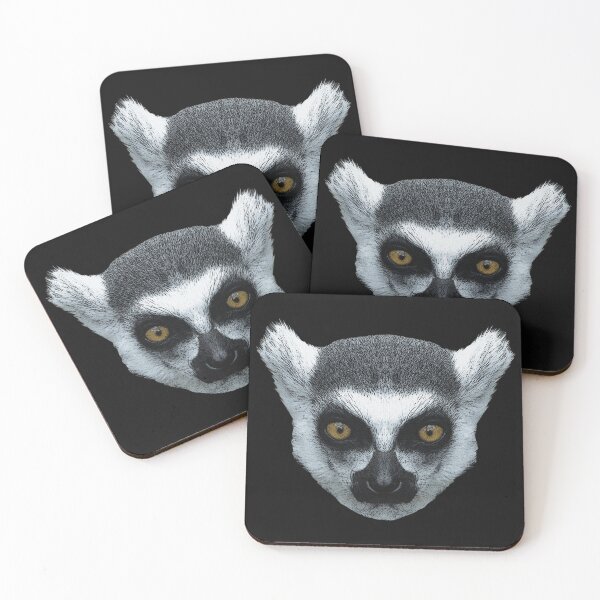 Item preview, Ring-tailed lemur face, cute animal faces, great animal gifts designed and sold by Kirei-Lily.