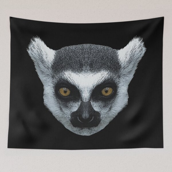 Item preview, Ring-tailed lemur face, cute animal faces, great animal gifts designed and sold by Kirei-Lily.