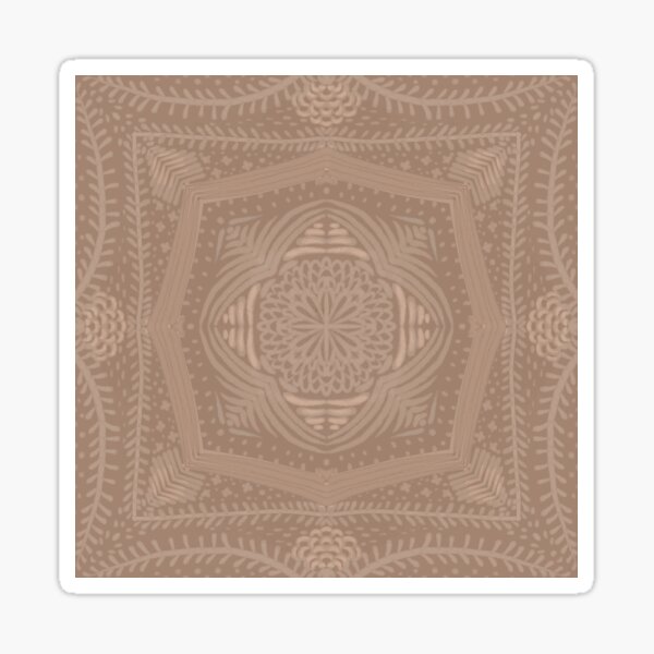 Neutral Tan quilt square tile  Sticker