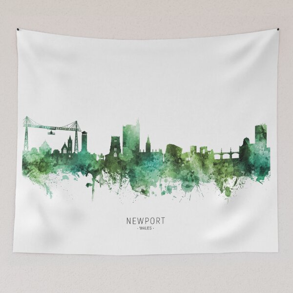 Artikelvorschau, Newport Wales Skyline entworfen und verkauft von ArtPrints.