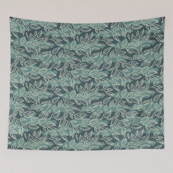 Item preview, Minimalist Leaf Line Art Illustration as a Seamless Surface Pattern Design designed and sold by ZaryaKiqo.