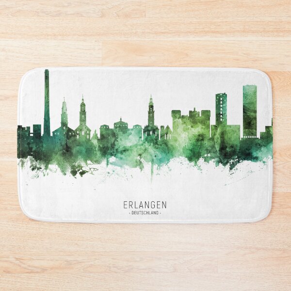 Item preview, Erlangen Germany Skyline designed and sold by ArtPrints.