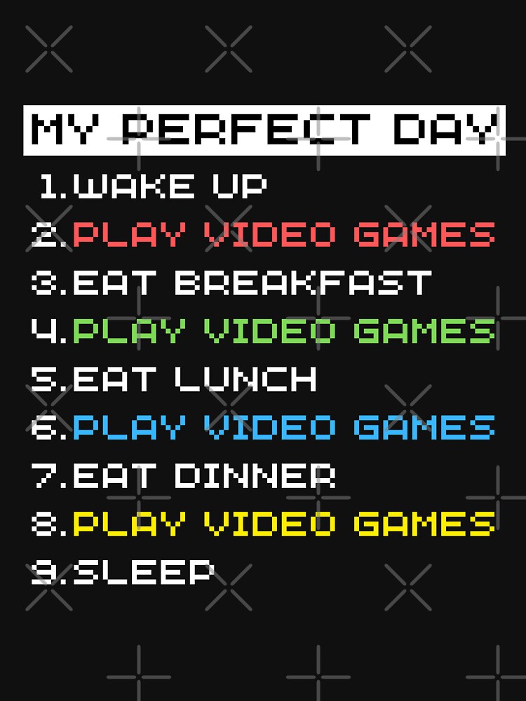 Gamer daily routine my perfect day wakeup play video games eat