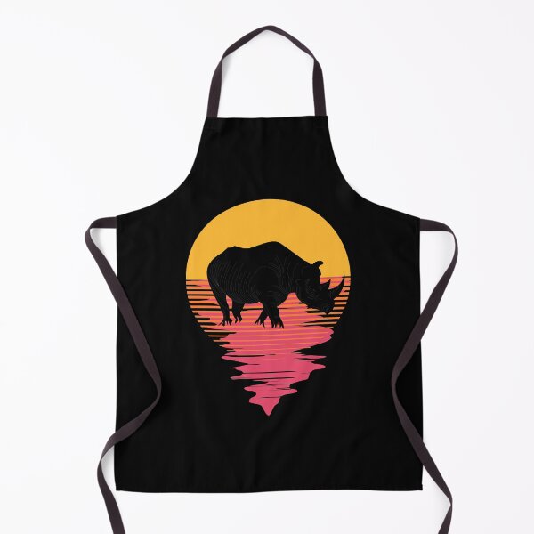 Item preview, Retro 80s Tropical Sun Vaporwave Summer Rhino designed and sold by IZiets.
