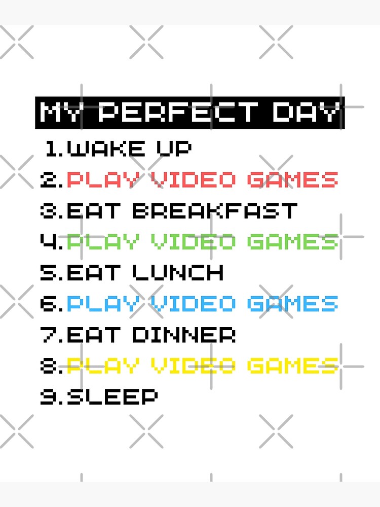 Gamer daily routine my perfect day wakeup play video games eat