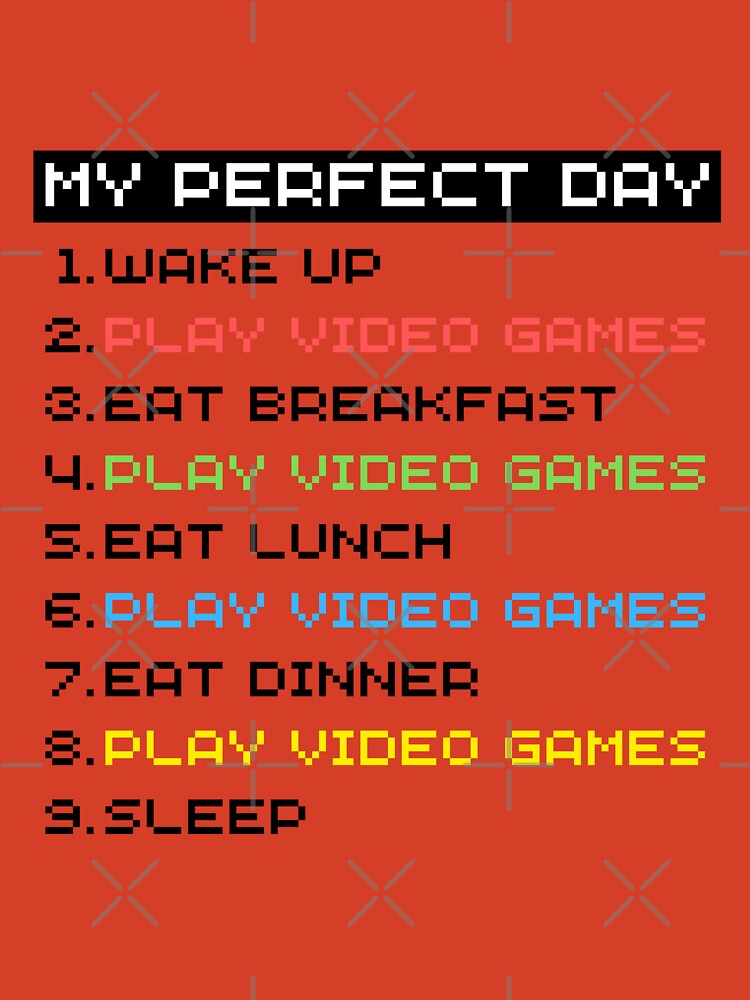 Gamer daily routine my perfect day wakeup play video games eat