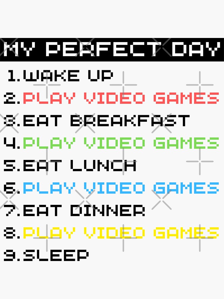 Gamer daily routine my perfect day wakeup play video games eat