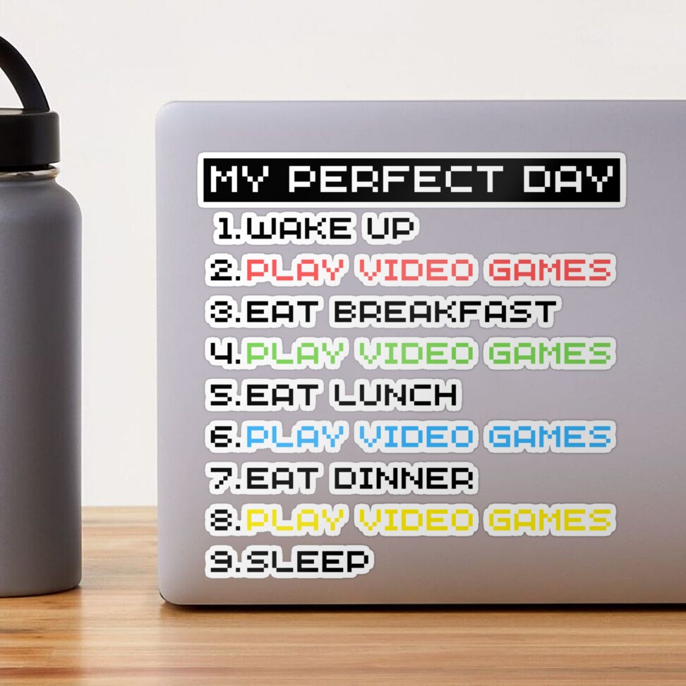 Gamer daily routine my perfect day wakeup play video games eat