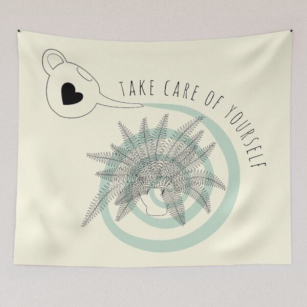 Item preview, Take Care of Yourself - Inspirational Boho Style Plant Quote designed and sold by Naturalist Prints.