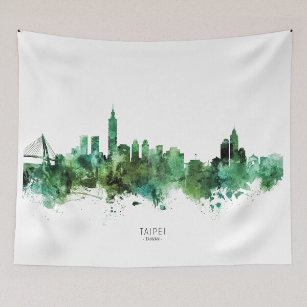 Item preview, Taipei Taiwan Skyline designed and sold by ArtPrints.