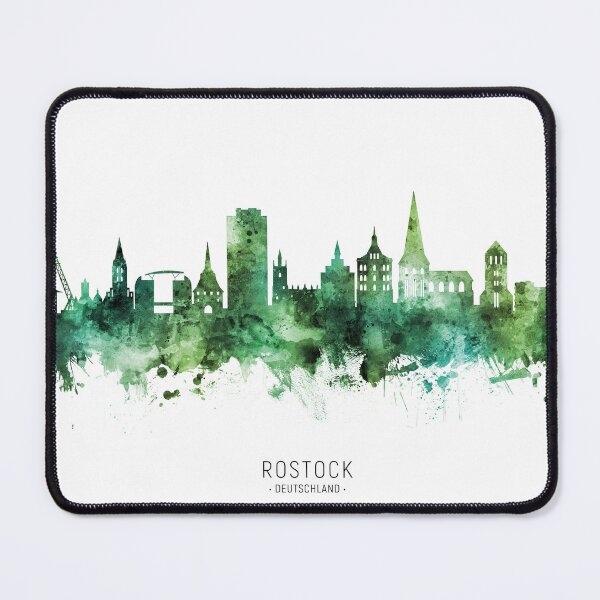 Item preview, Rostock Germany Skyline designed and sold by ArtPrints.