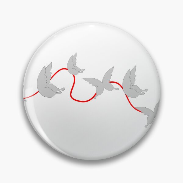 Item preview, Silver butterflies on a red string designed and sold by MetaCynth.
