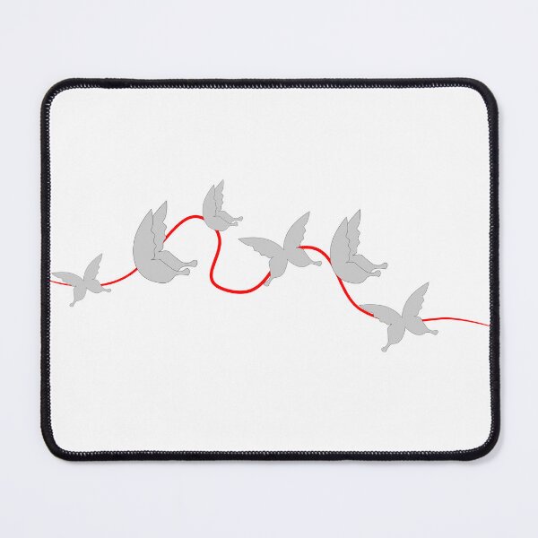 Item preview, Silver butterflies on a red string designed and sold by MetaCynth.
