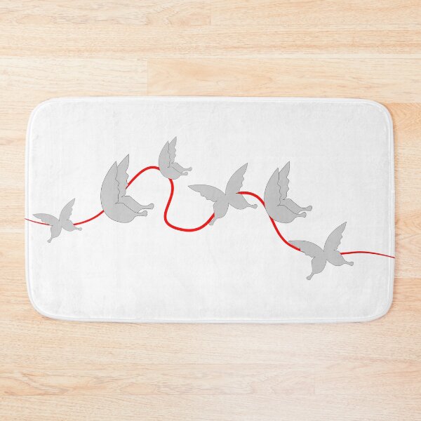Item preview, Silver butterflies on a red string designed and sold by MetaCynth.