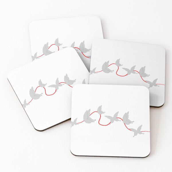 Item preview, Silver butterflies on a red string designed and sold by MetaCynth.