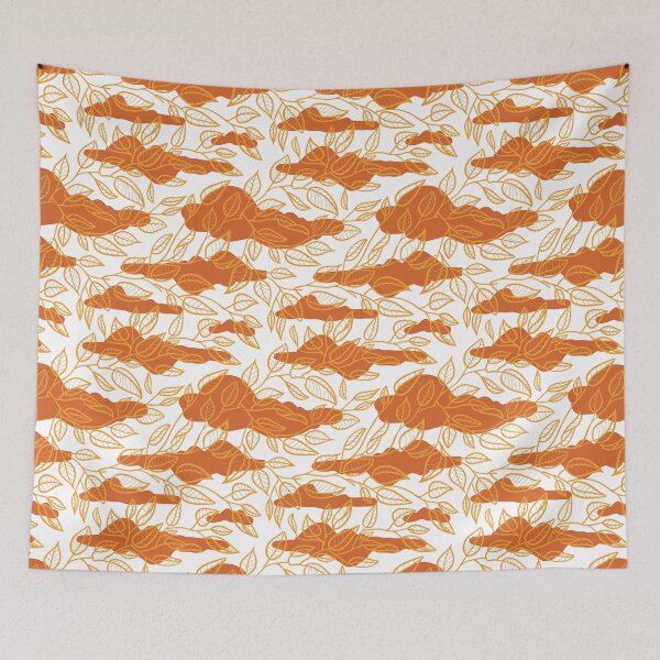 Item preview, Minimalist Leaf Line Art Illustration as a Seamless Surface Pattern Design designed and sold by ZaryaKiqo.