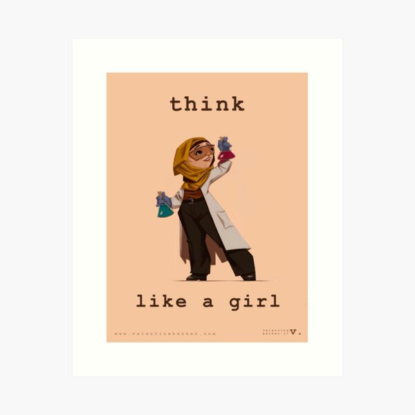 Item preview, Think Like a Girl designed and sold by valentinebarker.