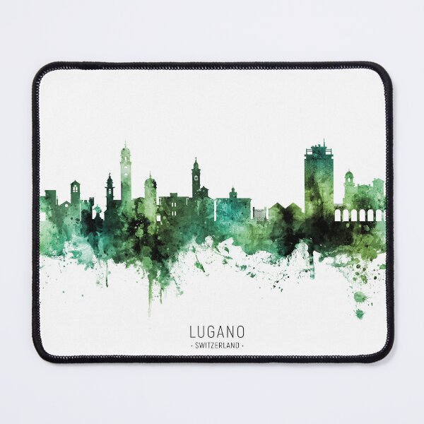 Item preview, Lugano Switzerland Skyline designed and sold by ArtPrints.