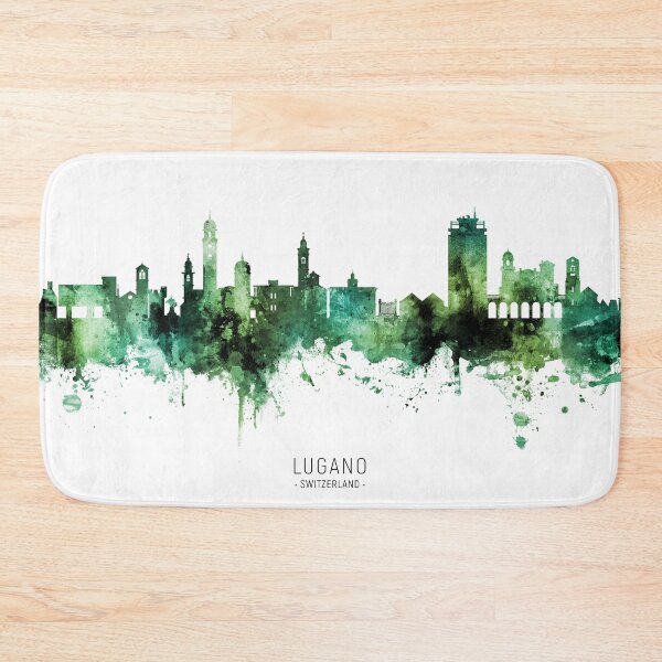 Item preview, Lugano Switzerland Skyline designed and sold by ArtPrints.