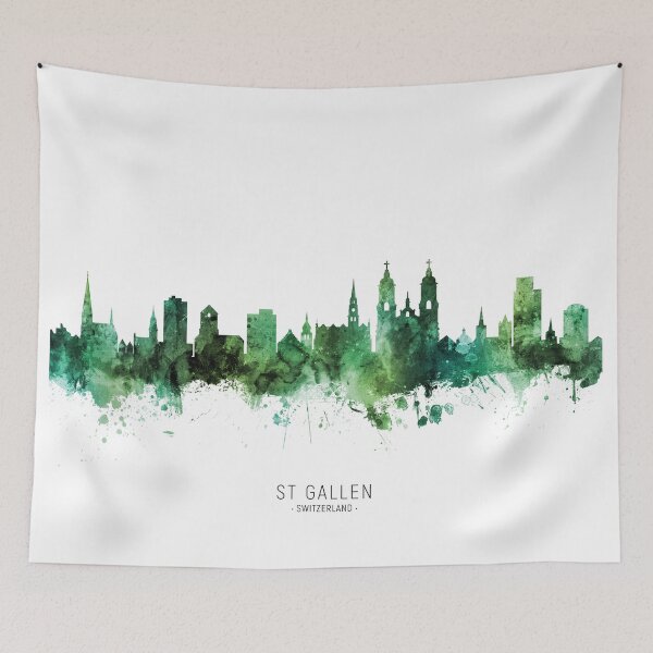 Item preview, St Gallen Switzerland Skyline designed and sold by ArtPrints.
